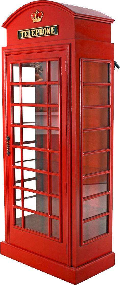Telephone Box Curio Cabinet Clipart (471x1111), Png Download
