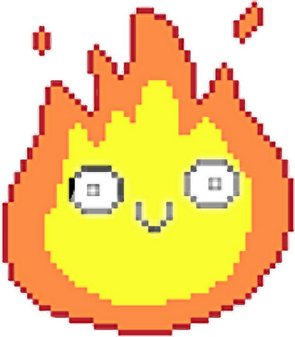 #fire #lit #emoji #🔥 #kawaii #cute #pixel #pixels Clipart (1024x1170), Png Download