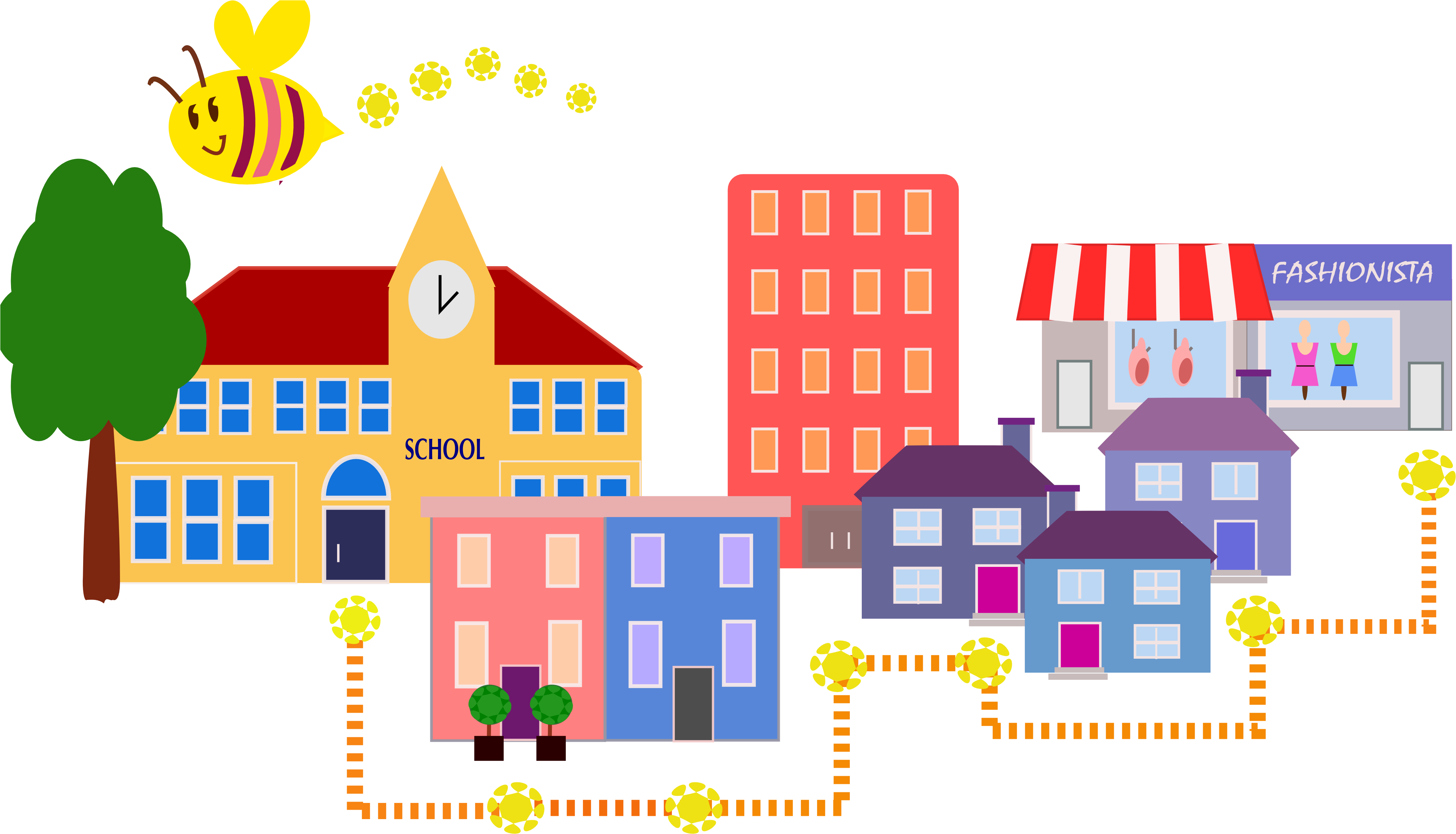 City Clipart Neighbourhood - Png Download (4886x2964), Png Download