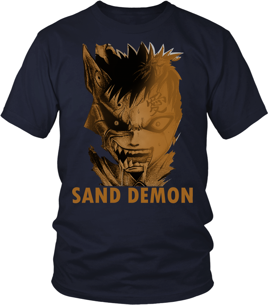 Gaara Sand Monster -men Short Sleeve T Shirt Clipart (880x1001), Png Download