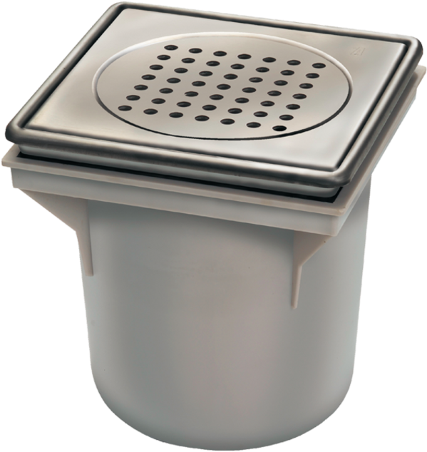 Abs Plastic Bucket Drain With A Stainless Steel Grating - Toilet Clipart (798x750), Png Download