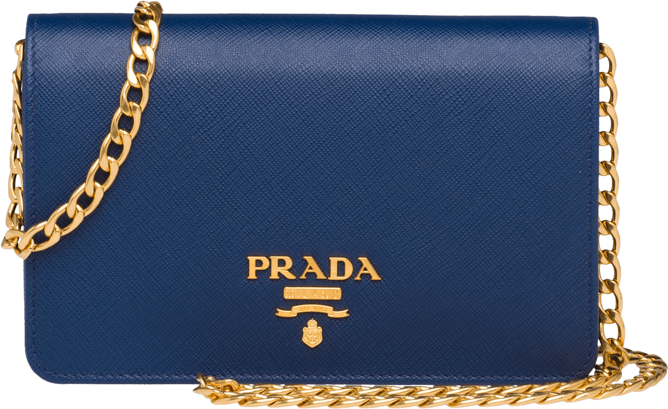 Chain Saffiano Blue Png Prada Clipart (2400x2400), Png Download
