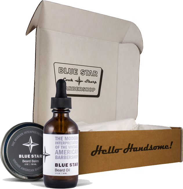 Blue Star Hair And Beard Products - Cosmetics Clipart (631x653), Png Download