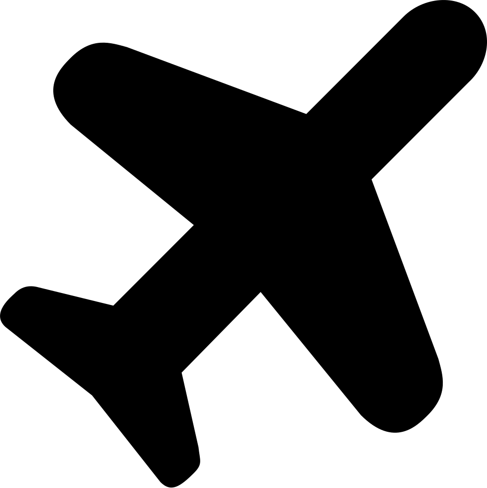 980 X 981 3 0 - Black Airplane Icon Transparent Clipart (980x981), Png Download