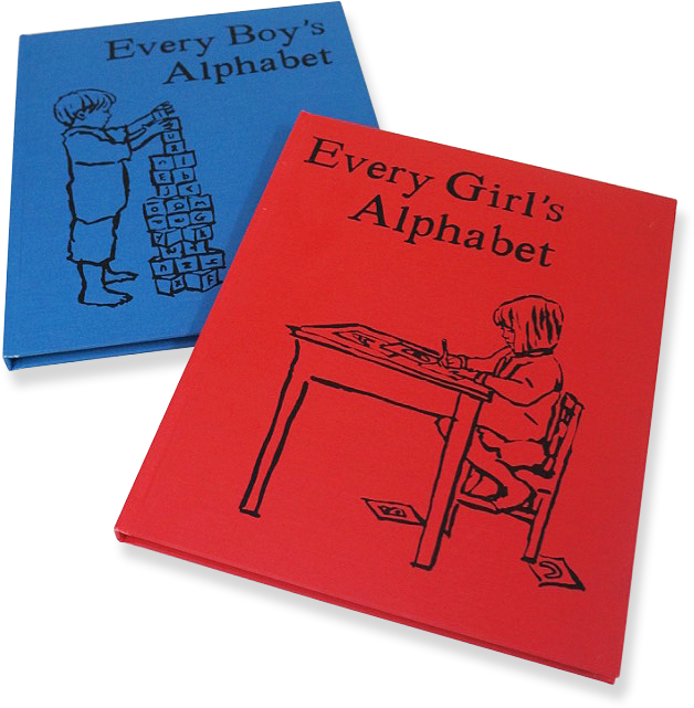Alphabet Books Boys And Girls - Paper Clipart (673x747), Png Download