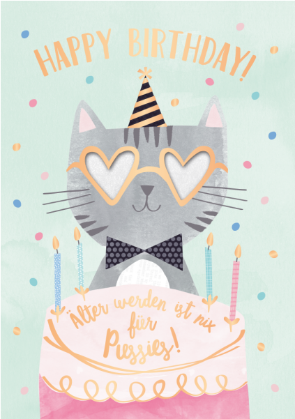 Images Of Happy Birthday Pictures Happy Birthday Printable - Älter Werden Ist Nichts Für Pussies Clipart (600x600), Png Download