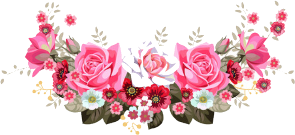 Floral Header Border - Flowers Garland Clipart (1080x566), Png Download