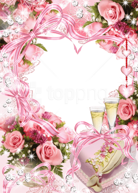 Free Png Wedding Anniversary Transparent Frame Background - Wedding Anniversary Photo Frame Clipart (481x672), Png Download