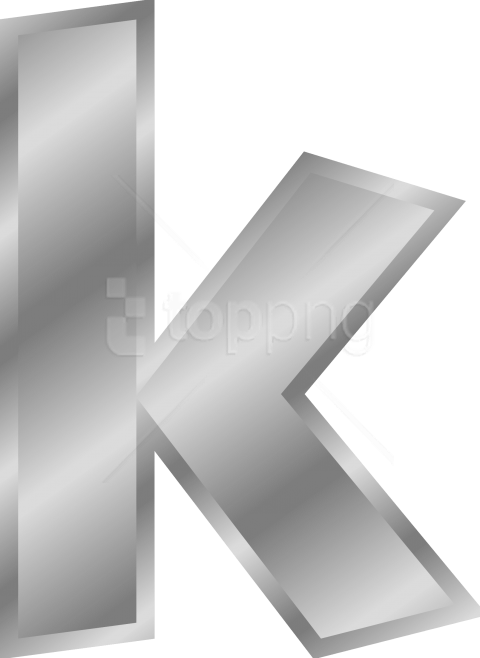 Effect Letter K Png - Letter K Silver Png Clipart (480x658), Png Download