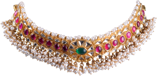 Antique Designs - Antique Gold Necklace For Ladies Clipart (700x499), Png Download