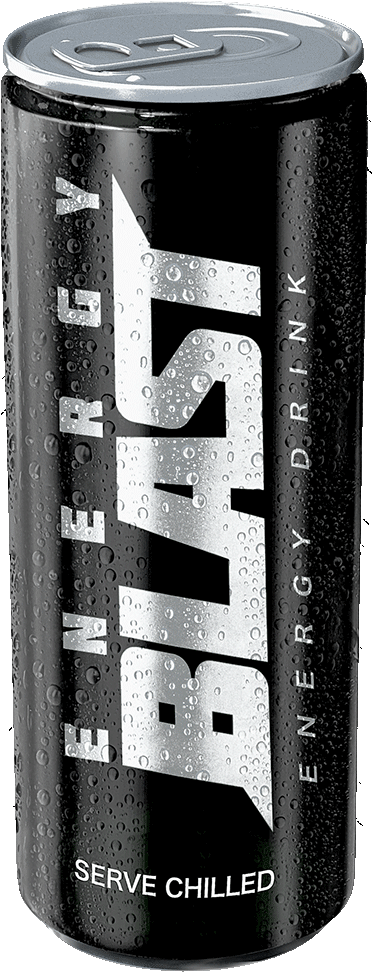 Energy Blast Can - Monochrome Clipart (376x1000), Png Download