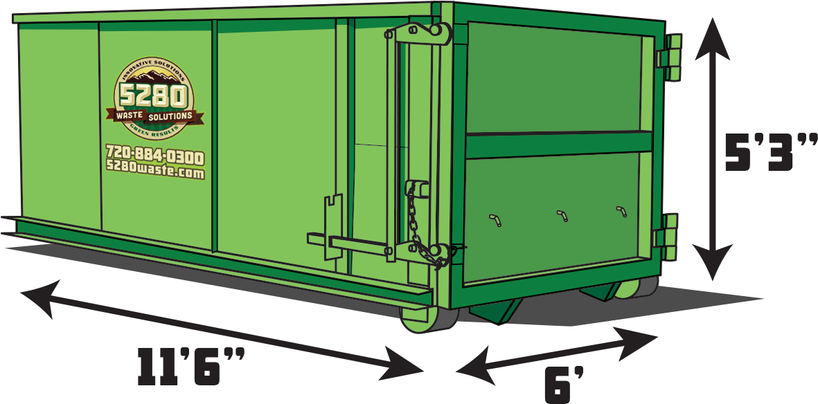 10yd Container - Truck Clipart (1676x927), Png Download