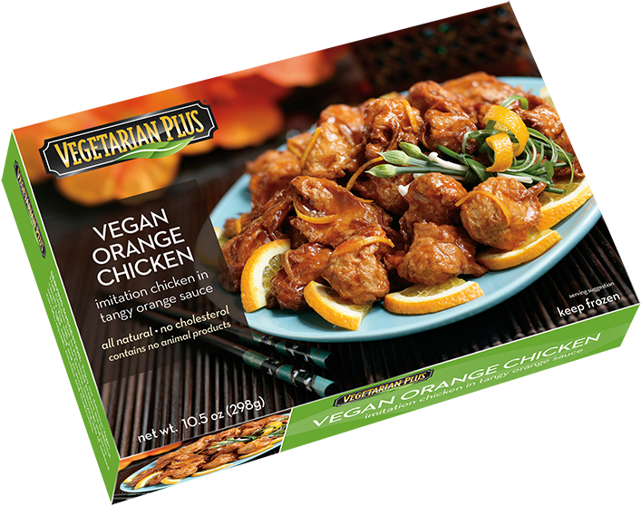 Vegan Orange Chicken - Vegetarian Plus Products Clipart (800x664), Png Download