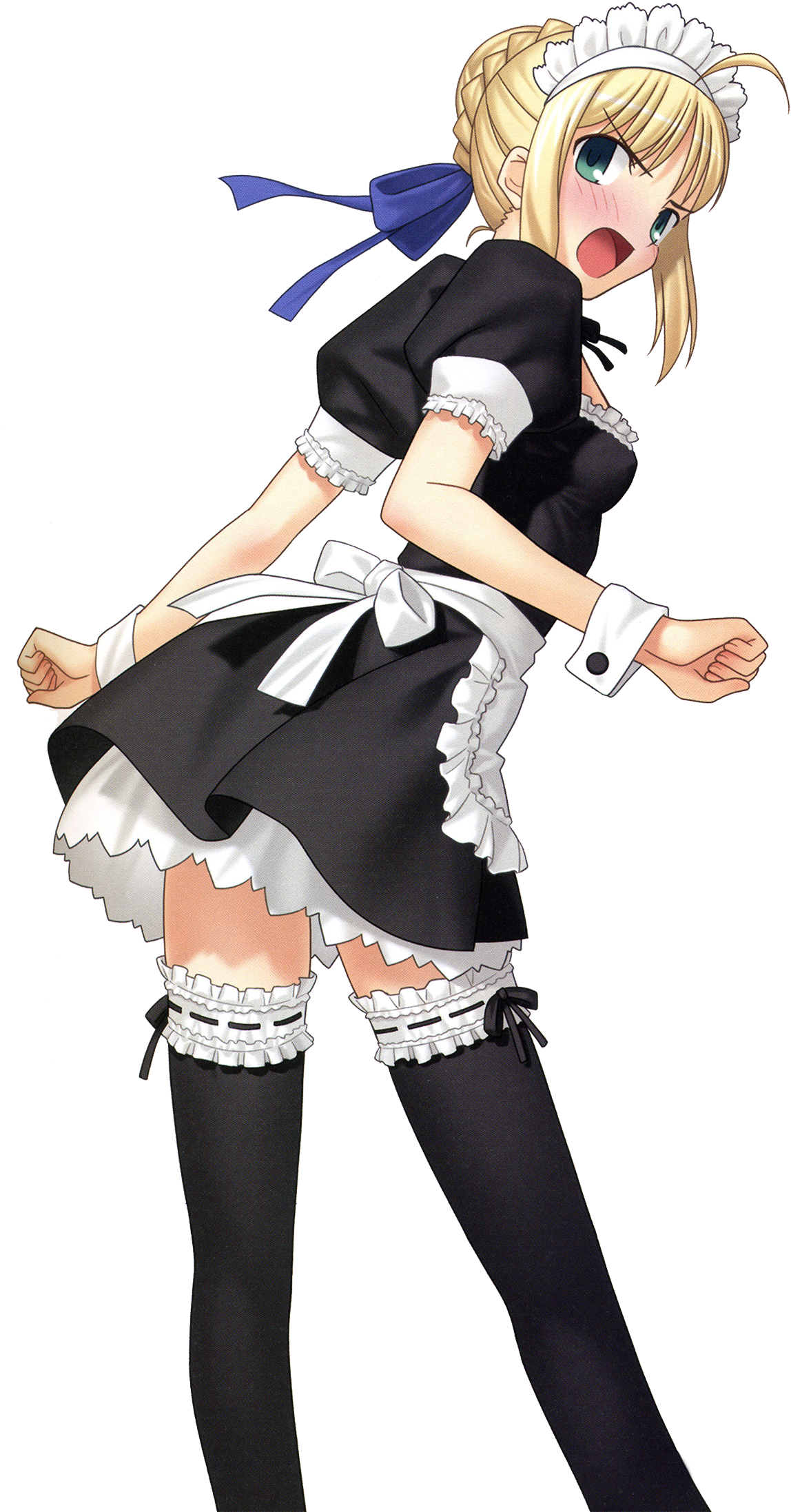 Saber Png - Fate Hollow Ataraxia Maid Clipart (1183x2251), Png Download