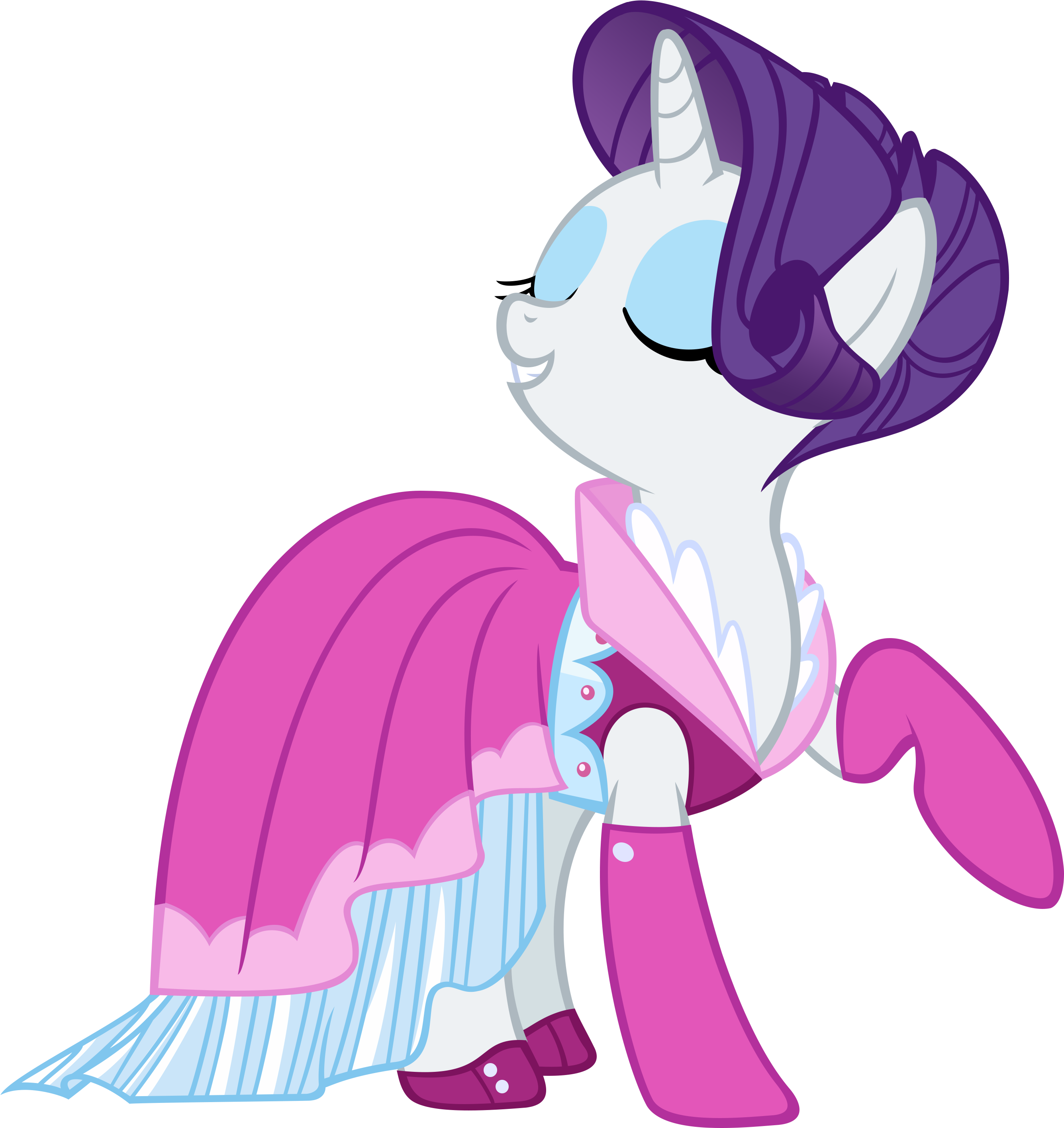 155030 Safe Rarity Vector Dress Too Man - Mlp Rarity In Pink Dress Clipart (3000x3394), Png Download