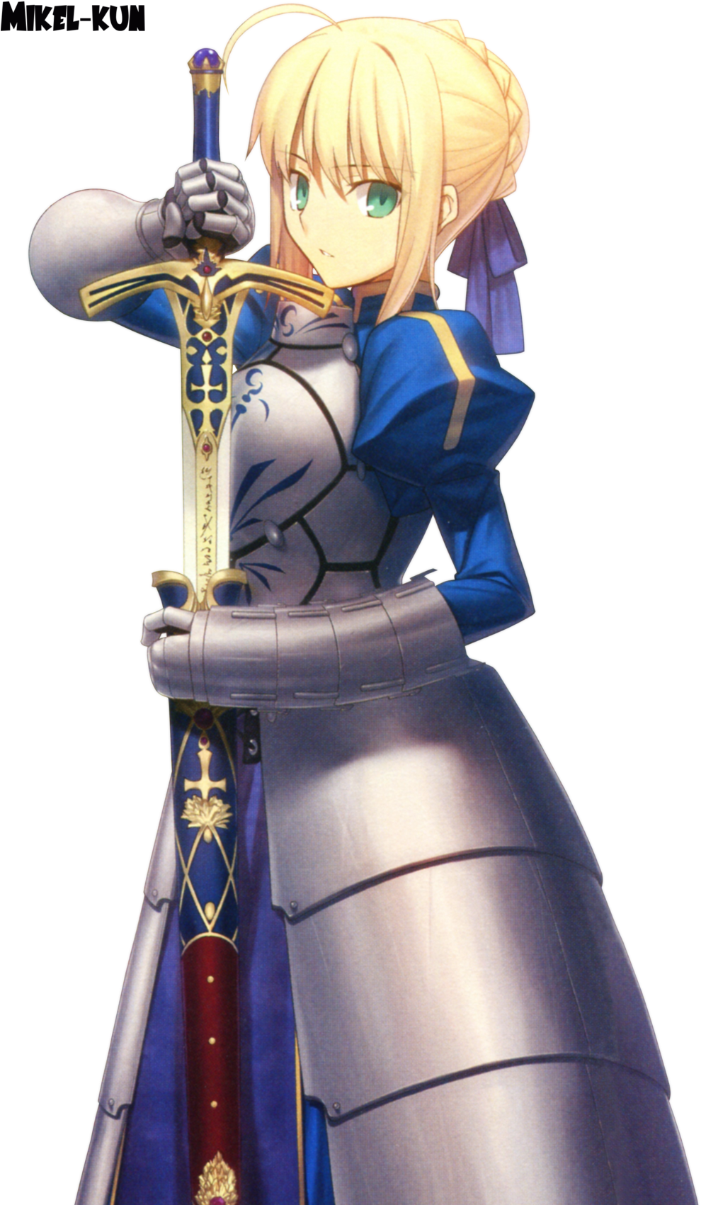 Arturia/saber Style Hair - Fate Saber Clipart (1024x1709), Png Download