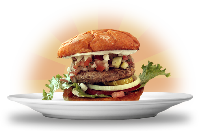 Lamb Burger - Burger Tuna Png Clipart (689x456), Png Download