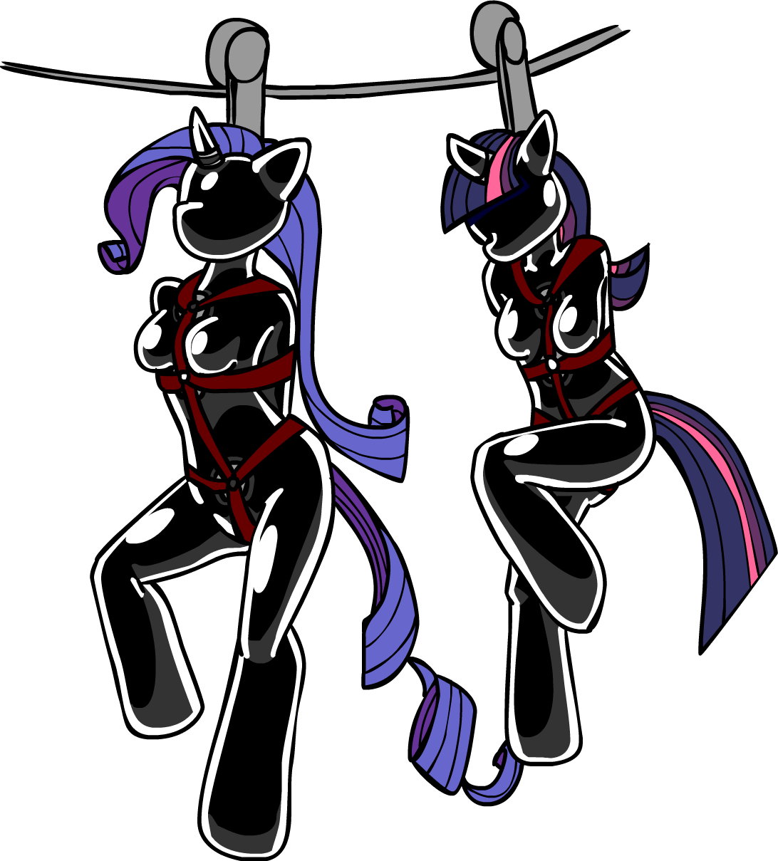 Suited Twilight And Rarity In Transport - Cartoon Clipart (1092x1209), Png Download