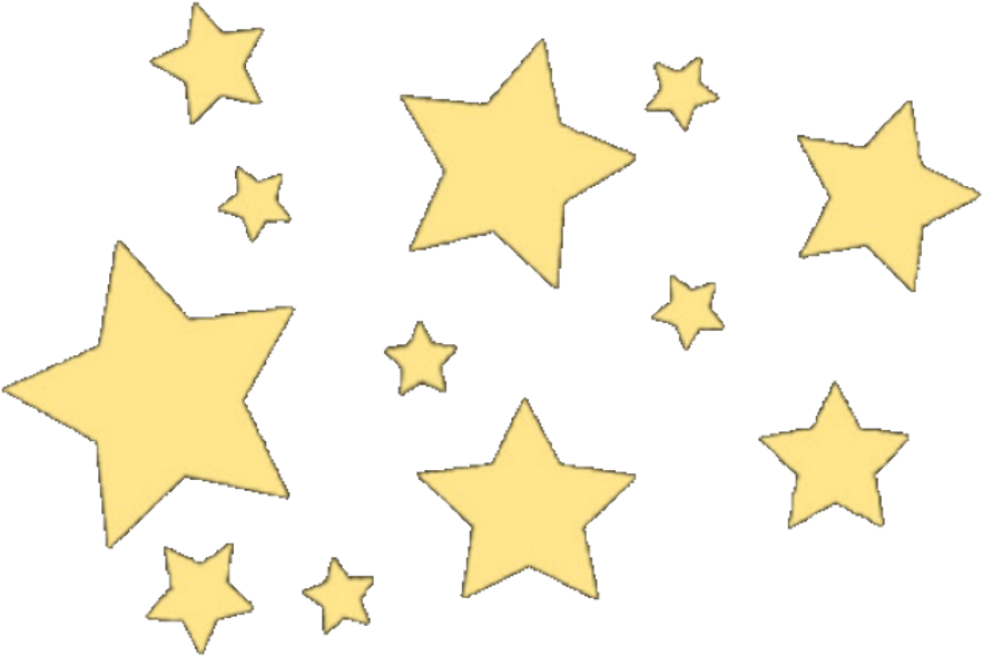 #kawaii #cute #yellow #pastel #stars #overlay #png - Overlays Amino Clipart (1024x732), Png Download