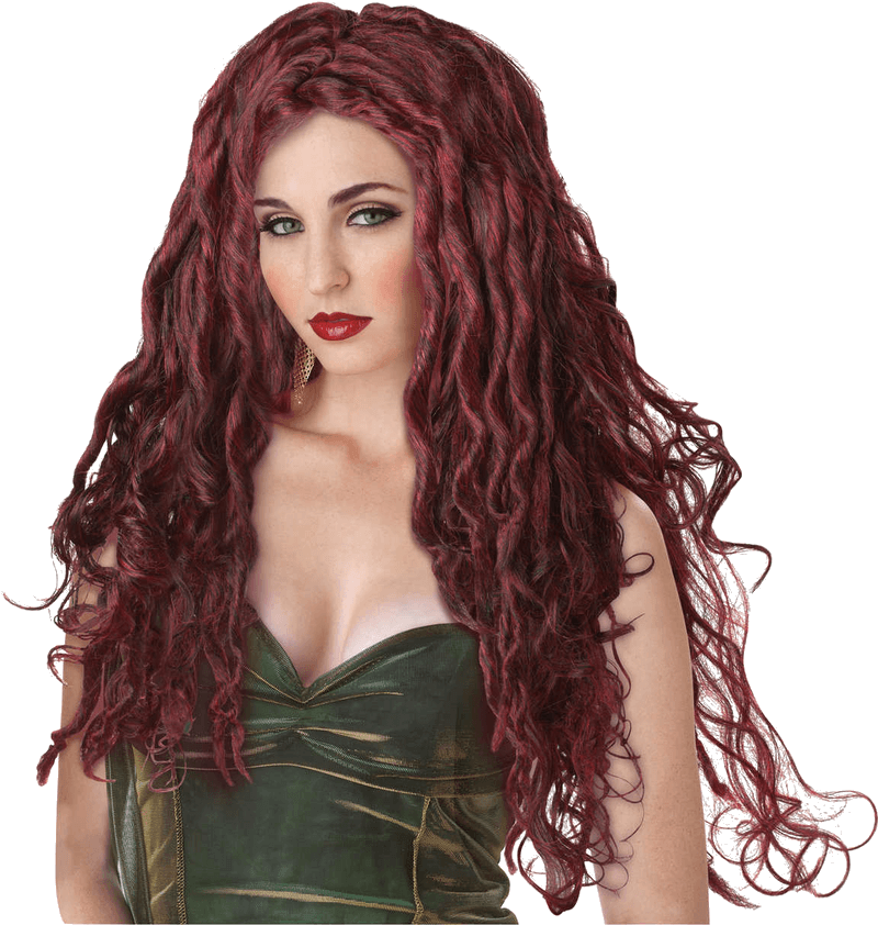 Dettagli Su Da Donna Medusa Parrucca Rossa Greco Halloween Clipart (800x1268), Png Download