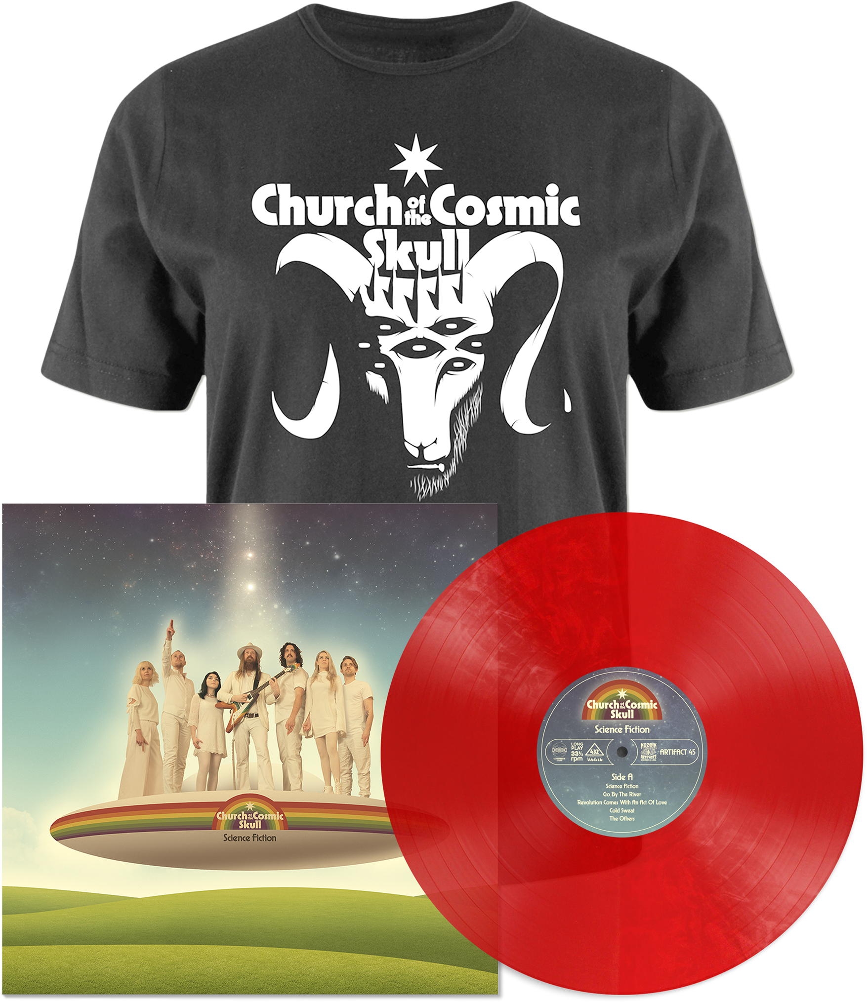 Church Of The Cosmic Skull Shirt Clipart (2160x2160), Png Download