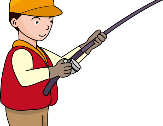 Fishing Rod Clipart Fisherman - Clipart Fisherman With Rod - Png Download (640x480), Png Download