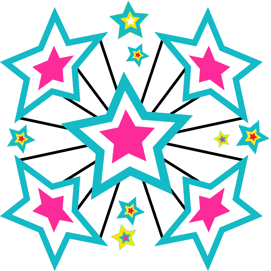Clipart Para Fiesta Hippy - Estrella Rosa Gif - Png Download (900x900), Png Download