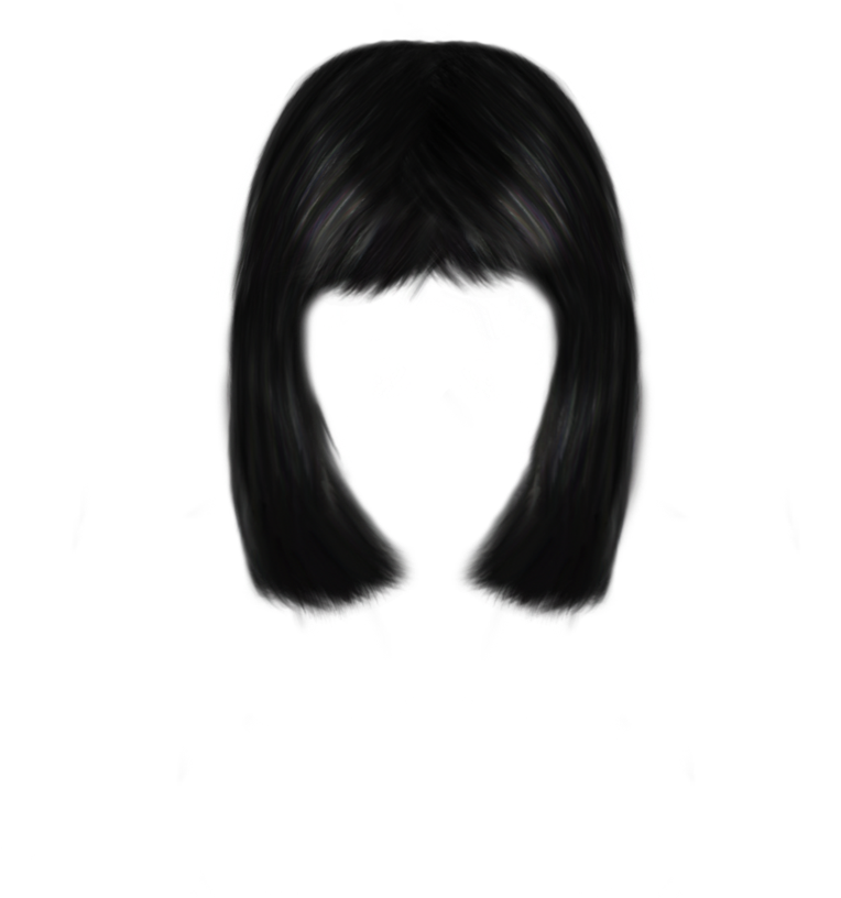 Rockin A Pompadour Hair Png Dark Just Ⓒ - Lady Black Hair Png Clipart (800x1000), Png Download