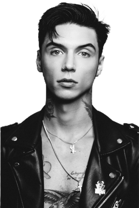 Andy Biersack Clipart (480x717), Png Download