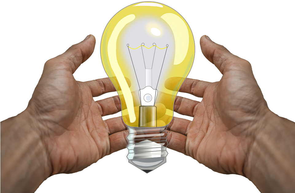 Hands, Light Bulb, Energy, Inspiration, Light, Lamp - Begging Hand Png Clipart (960x677), Png Download