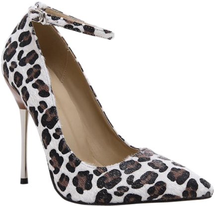 Sh Uk 8060 Leopard Print Pointed Toe Pumps - Basic Pump Clipart (600x600), Png Download