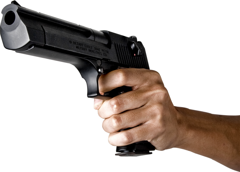 Gun In Hand - Gun In Hand Png Clipart (836x600), Png Download