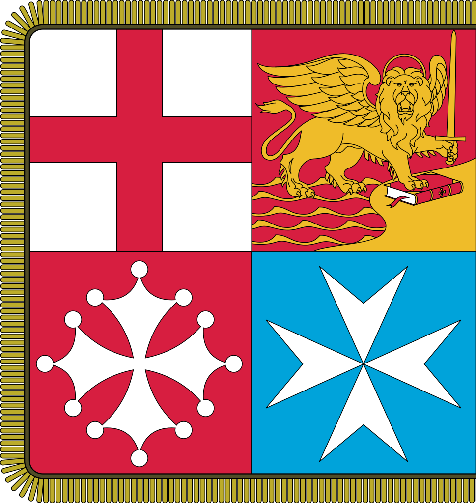 Combat Flag Of The Italian Navy - Knights Of Malta Leaders Clipart (969x1024), Png Download