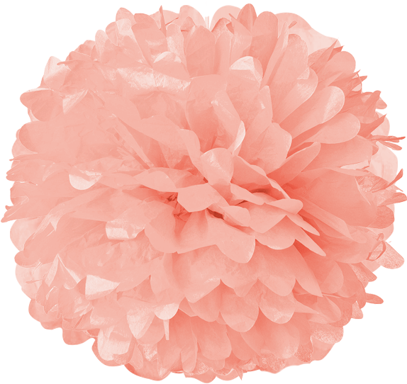 Tissue Paper Pom Poms Clipart - Png Download (600x582), Png Download