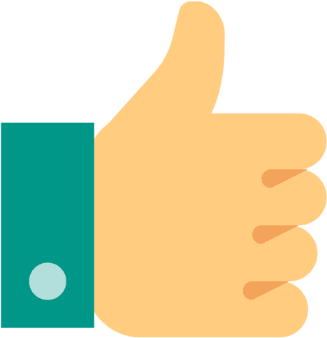 Easy Returns - Thumbs Up Icon Flat Clipart (640x640), Png Download