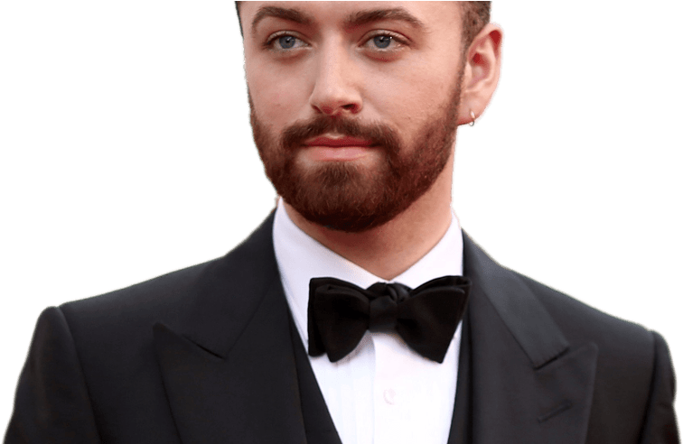 Sam Smith Wearing Tuxedo Transparent Png Stickpng - Sam Smith Beard Clipart (800x491), Png Download