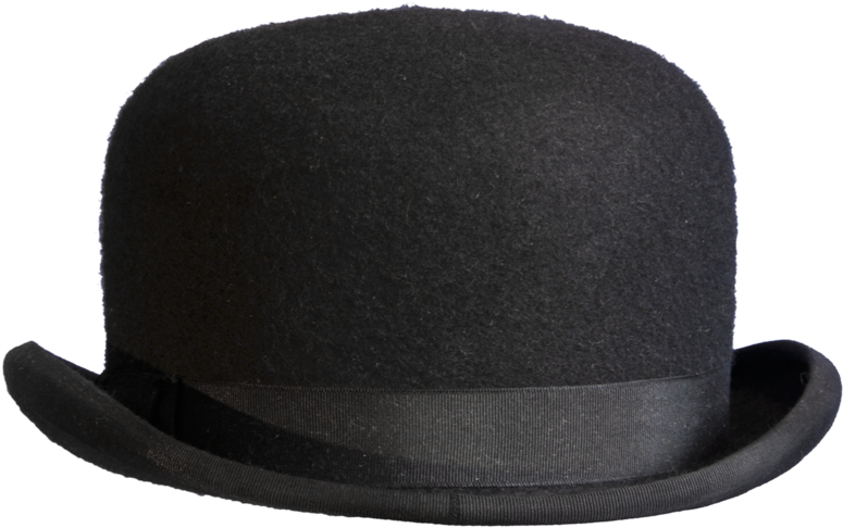 Black Bowler Hat - Fedora Clipart (800x800), Png Download