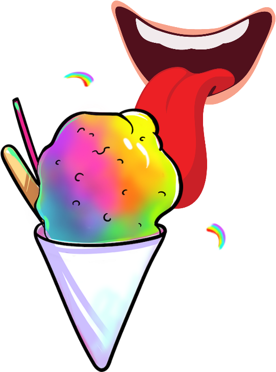 #summer #snowcone #lick #icecream Clipart (1024x1024), Png Download