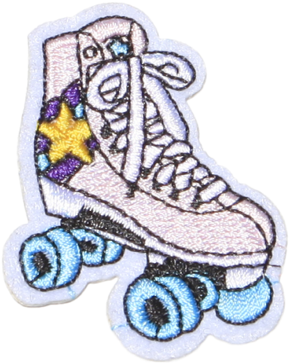 Rollerskate Iron On Fabric Patches - Roller Derby Clipart (780x780), Png Download