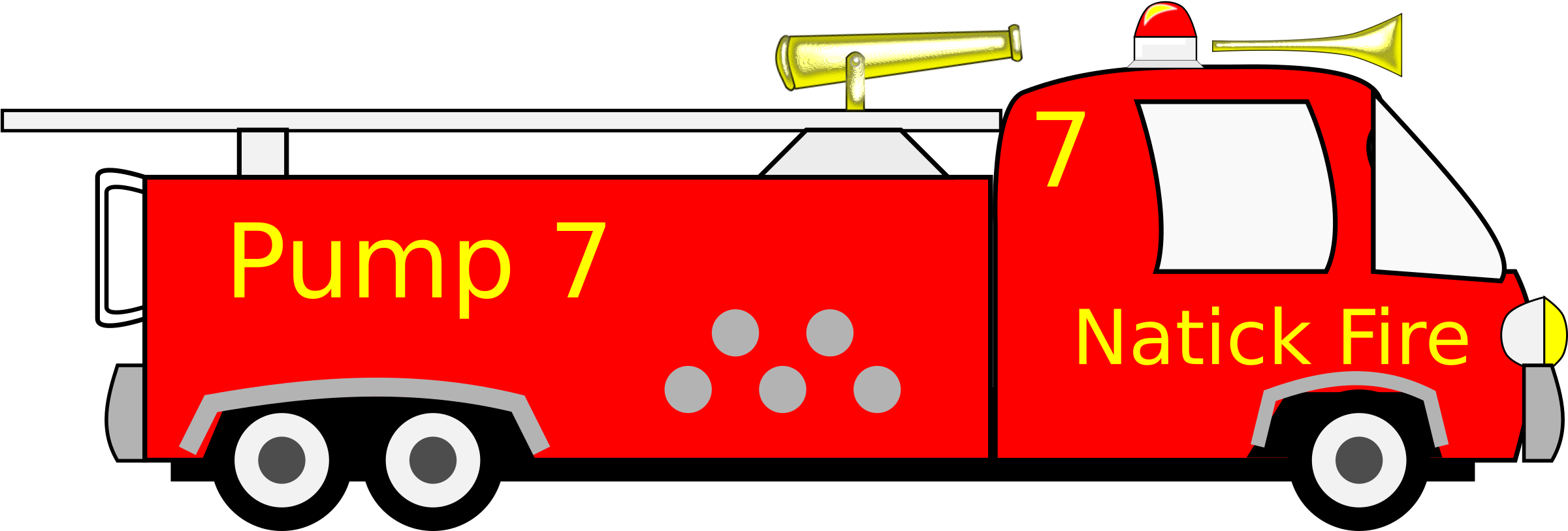 Toy Fire Truck Icons Png - Toy Fire Truck Png Clipart (2400x876), Png Download