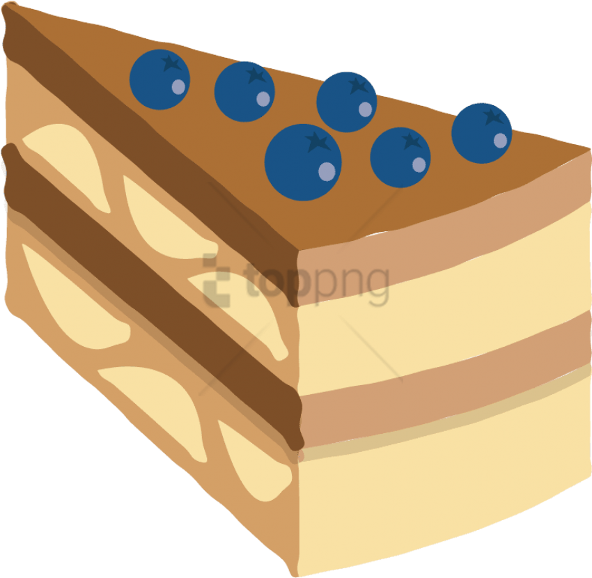 Free Png Cheesecake Birthday Cake Slice Slice Chocolate - Piece Of Cake Vector Png Clipart (850x830), Png Download