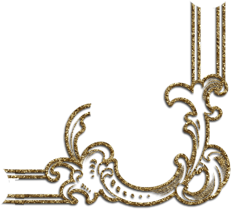 Transparent Gold Decorative Corner Png Clipart - Chain (795x718), Png Download