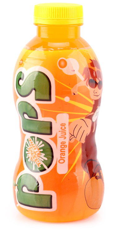 Pops Orange Juice 300ml - Orange Soft Drink Clipart (600x900), Png Download