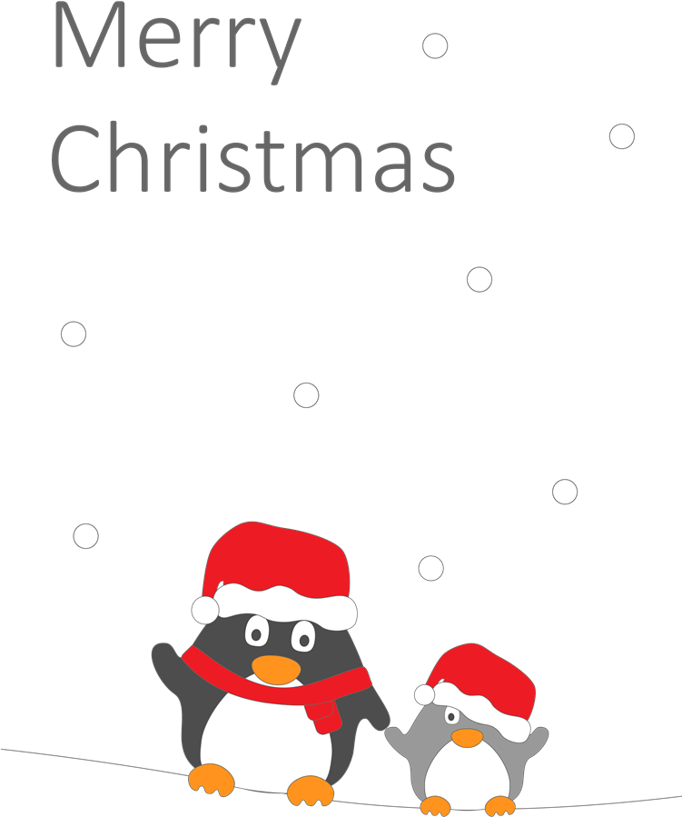5 X Little Penguin Christmas - Christmas Day Clipart (751x899), Png Download