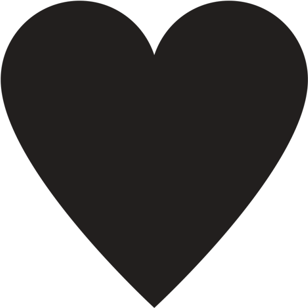 Heart Tattoos Png Transparent Images - Corazon Silueta En Negro Clipart (1024x1024), Png Download