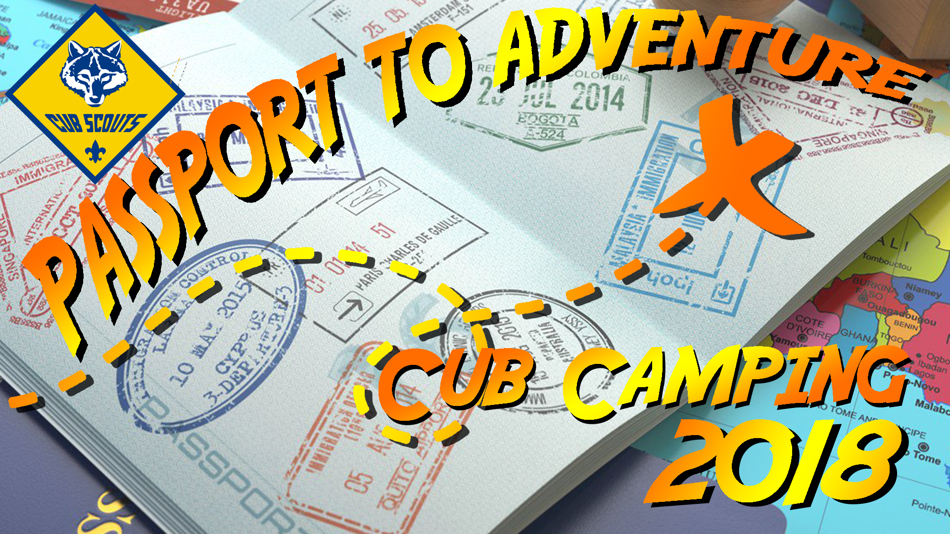 Grab Your Passports And Get Ready For An Entire Year - Passport To Adventure Cub Scout Day Camp Clipart (1920x1080), Png Download