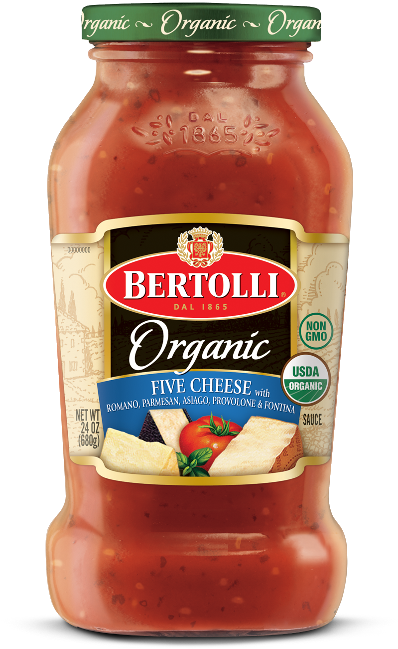 View Product - Bertolli Organic Olive Oil Basil & Garlic Sauce Clipart (1320x1320), Png Download