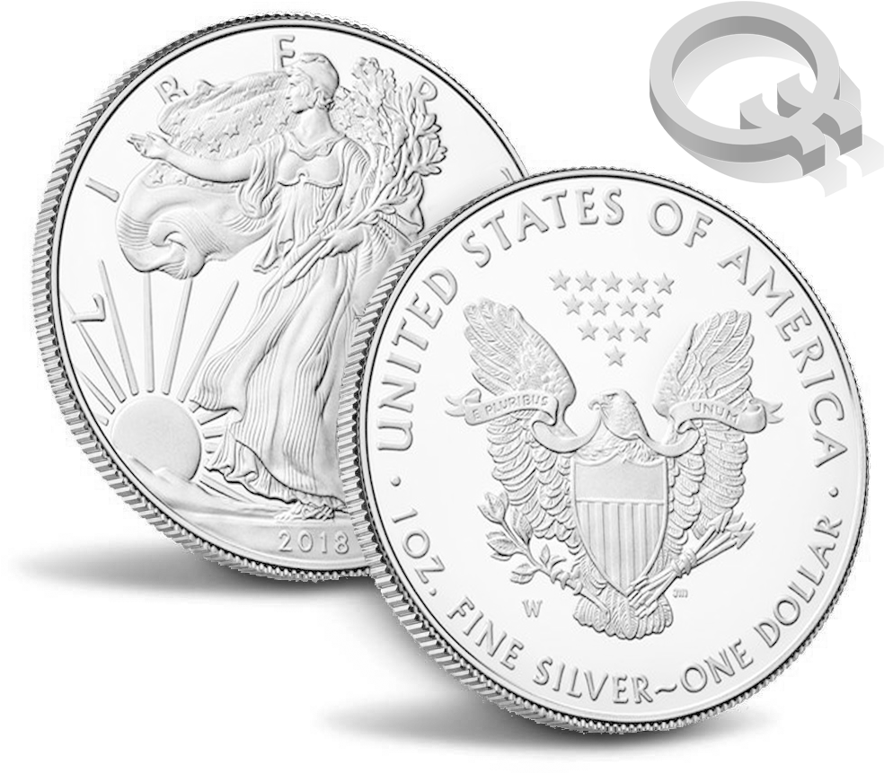 U - S - Silver - Each Quints Token Constitutes Five - Coin Clipart (984x861), Png Download