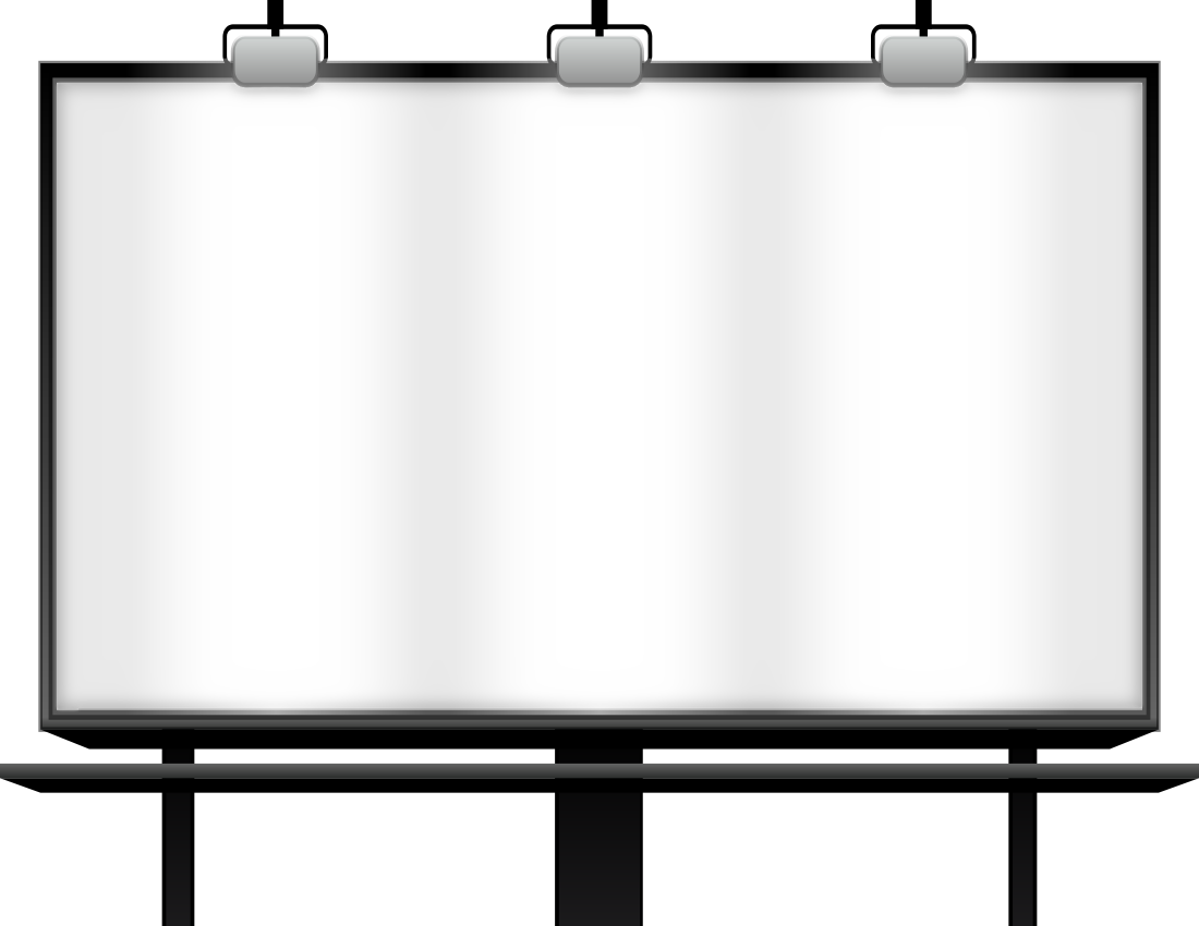 Png Free Blank Page Clipart Png - Billboard Clipart Transparent Png (1100x850), Png Download