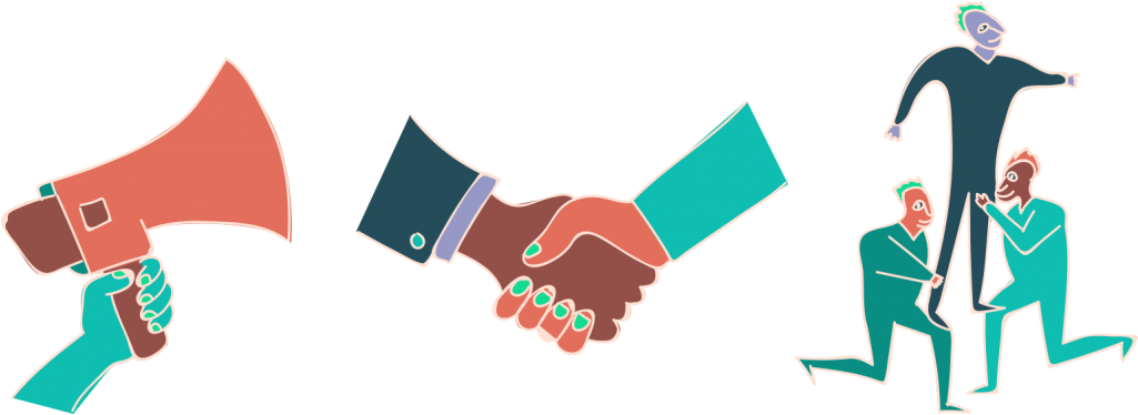 Teamwork Png - Teamwork Cartoon Png Clipart (1024x392), Png Download